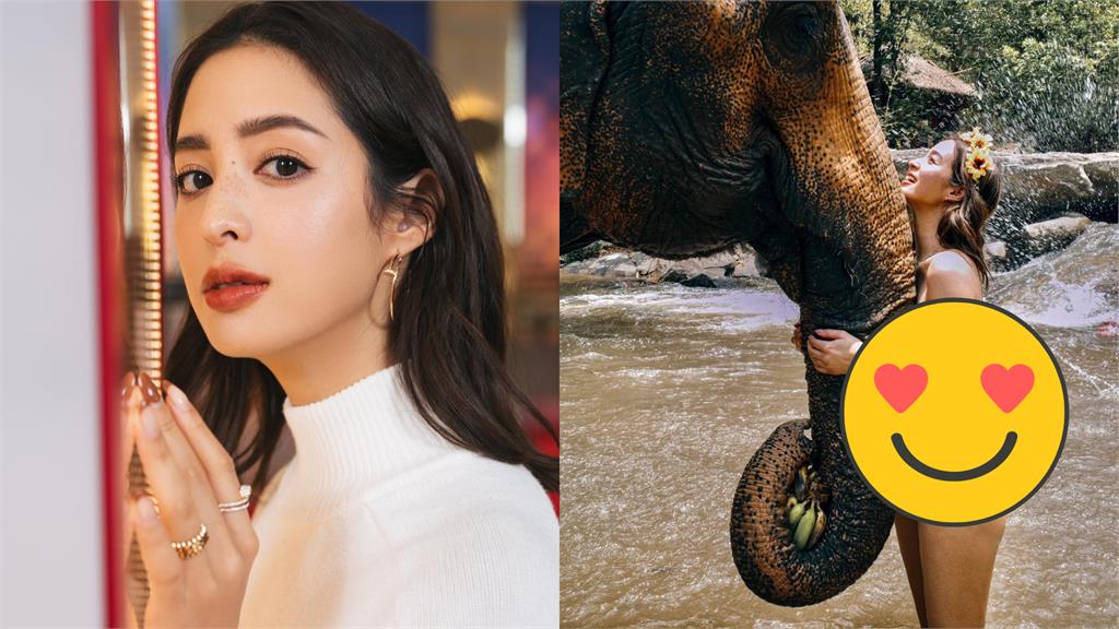 莫允雯解放嬌軀「激貼大象」!逆天曲線流出網狂讚