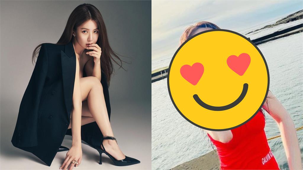 郭書瑤海邊戲水放送清涼!U型泳衣+嫵媚濕髮網暈了