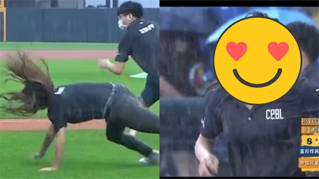 中職女工讀「濕漉漉」慘摔!慢動作回放網:戀愛了