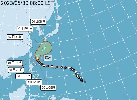 中颱瑪娃強度略減 西半部地區留意高溫 PTA 202305300000 120 zhtw