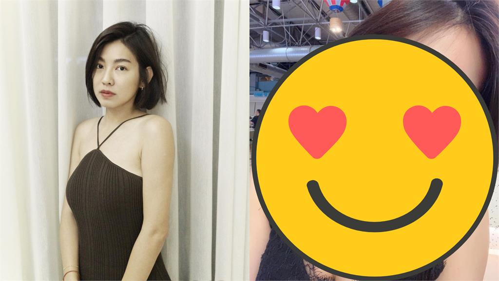 米可白深V黑色蕾絲洩性感曲線!網嗨:戀愛了