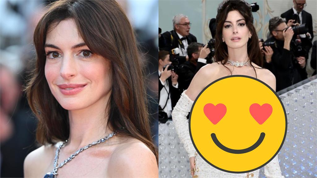 安海瑟薇禮服中路裂開!只靠小別針硬撐畫面曝