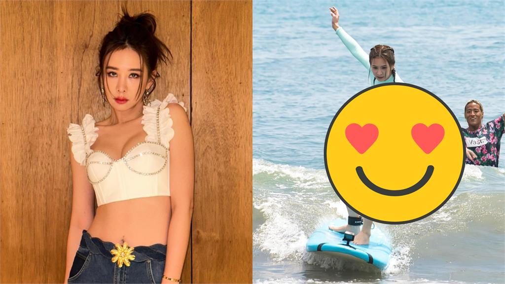 安心亞濕身挑戰衝浪!緊身衣「內餡勒出形」網猛瞧