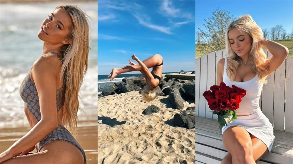 體操美少女穿比基尼不玩水!後翻「玩命10秒片」曝