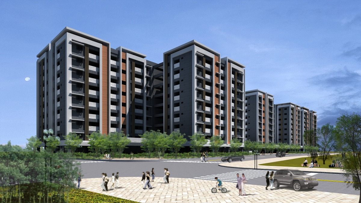 桃園住發處落實綠能永續 蘆竹A10基地、大興段社宅統包工程招標 圖1 A10站基地方案模擬圖