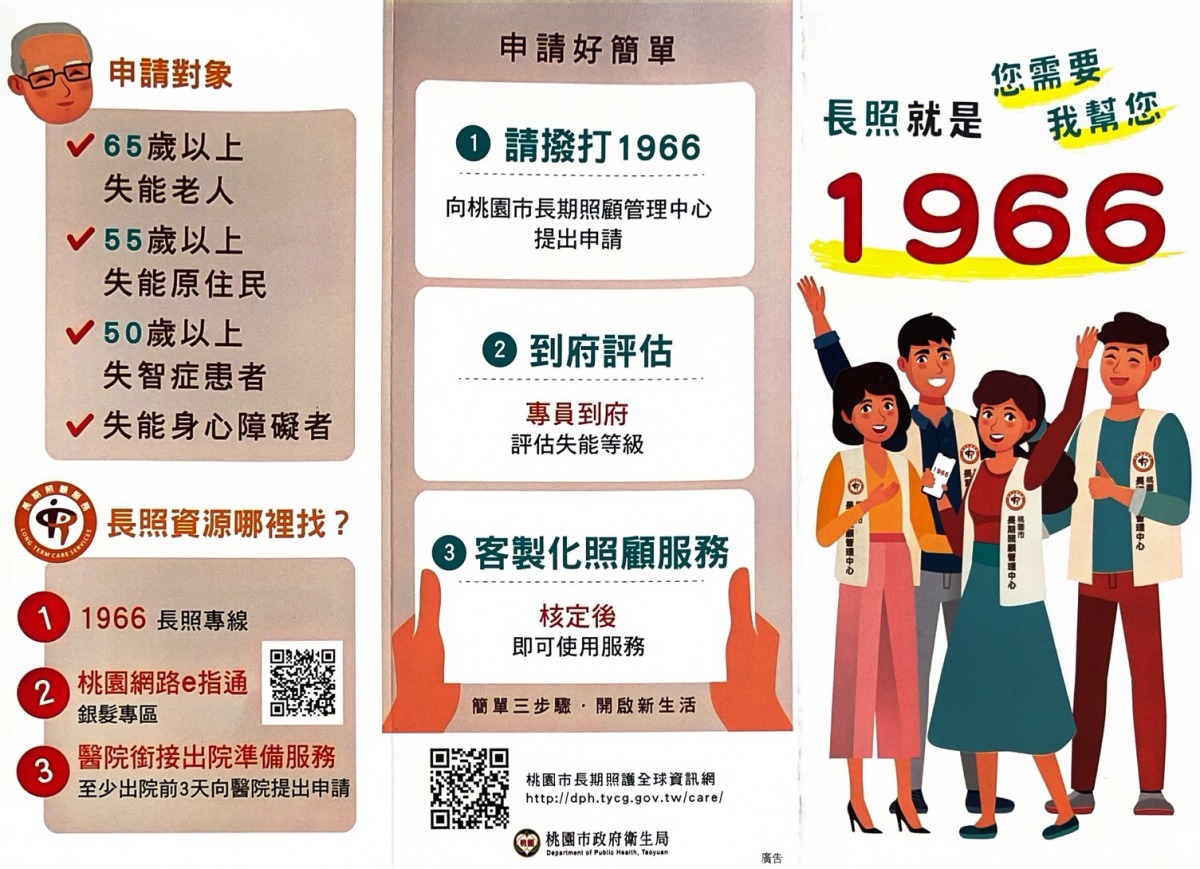 幫媽媽分擔!撥打長照1966減緩照顧壓力 宣導單張1