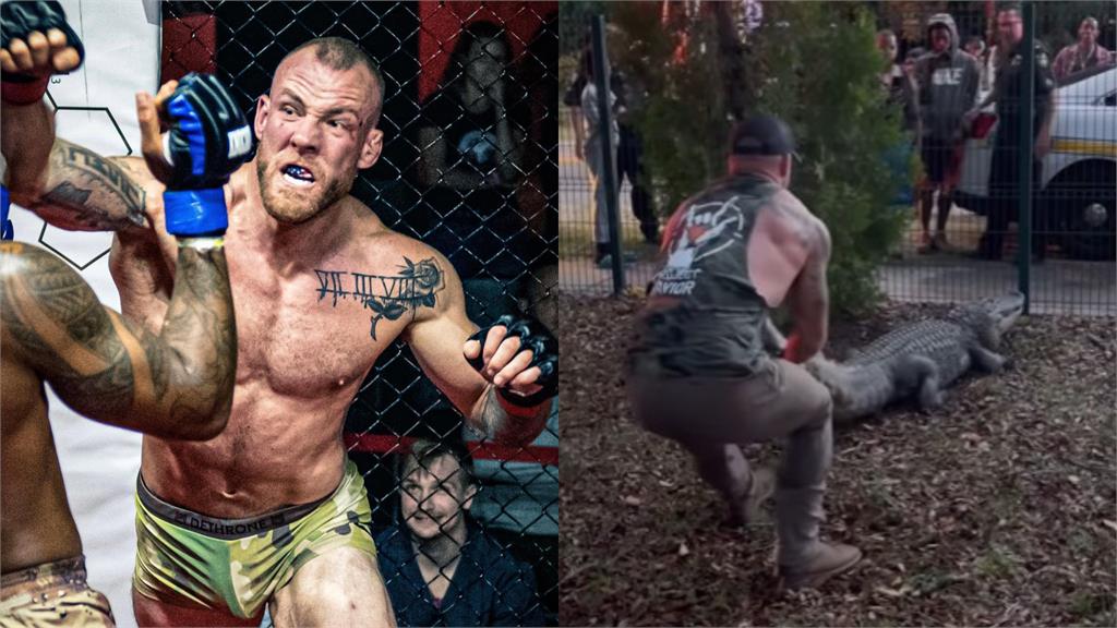 MMA選手大戰「3公尺巨鱷」!驚險瞬間一次看
