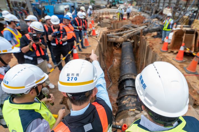 介壽路自來水管線臨遷工程進度超前 桃園區、八德區已恢復供水 20230612192926363
