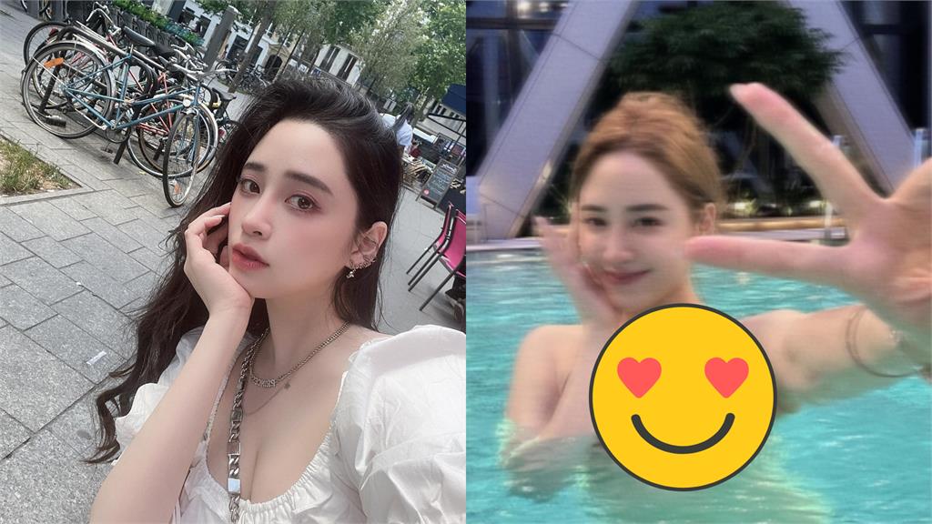 歐陽妮妮膨脹比基尼自帶浮力!水面出賣真實身材