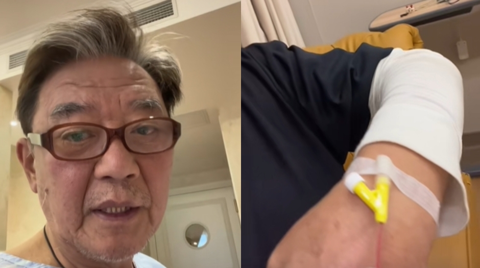 李立群確診肺部感染住院!吊點滴邊嗑牛肉麵