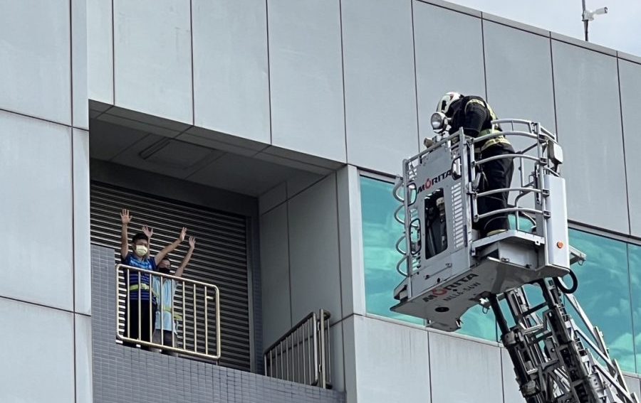 桃消工廠救災演習登場 出動20車90人