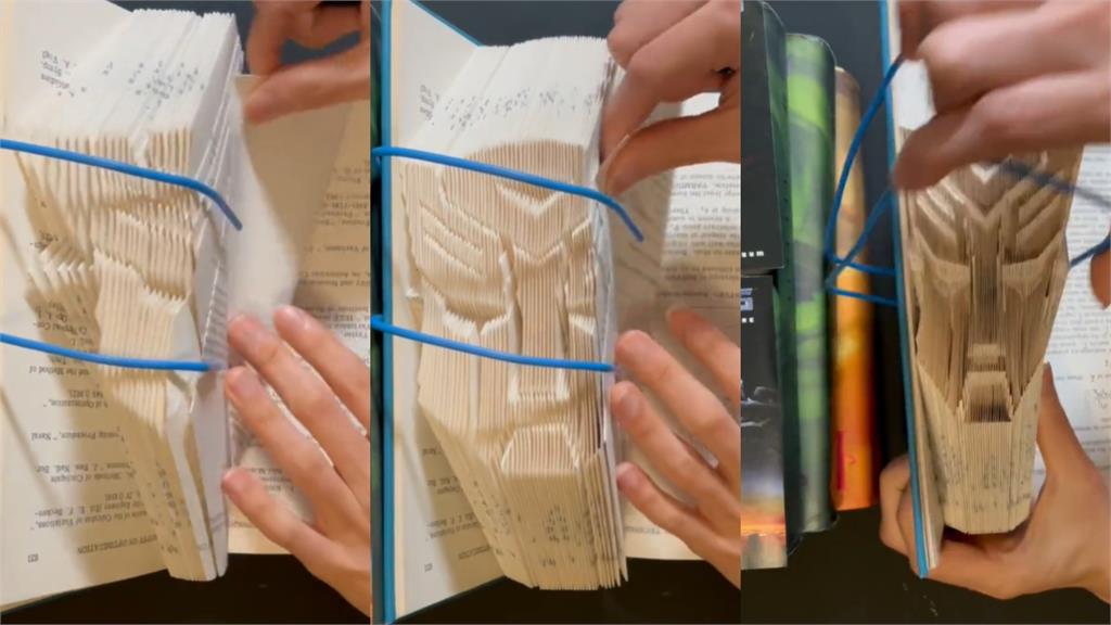 用書頁摺出變形金剛博派狂派標誌!百萬網秒跪了