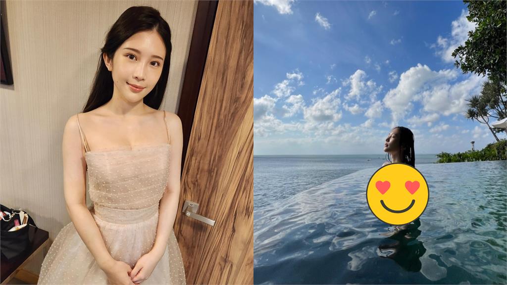 鄭家純突曬「比基尼辣照」游泳自帶浮力!網:太猛