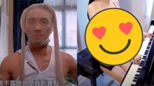 鋼琴女神、叉雞「夢幻聯動」！絲襪套頭辣度不減