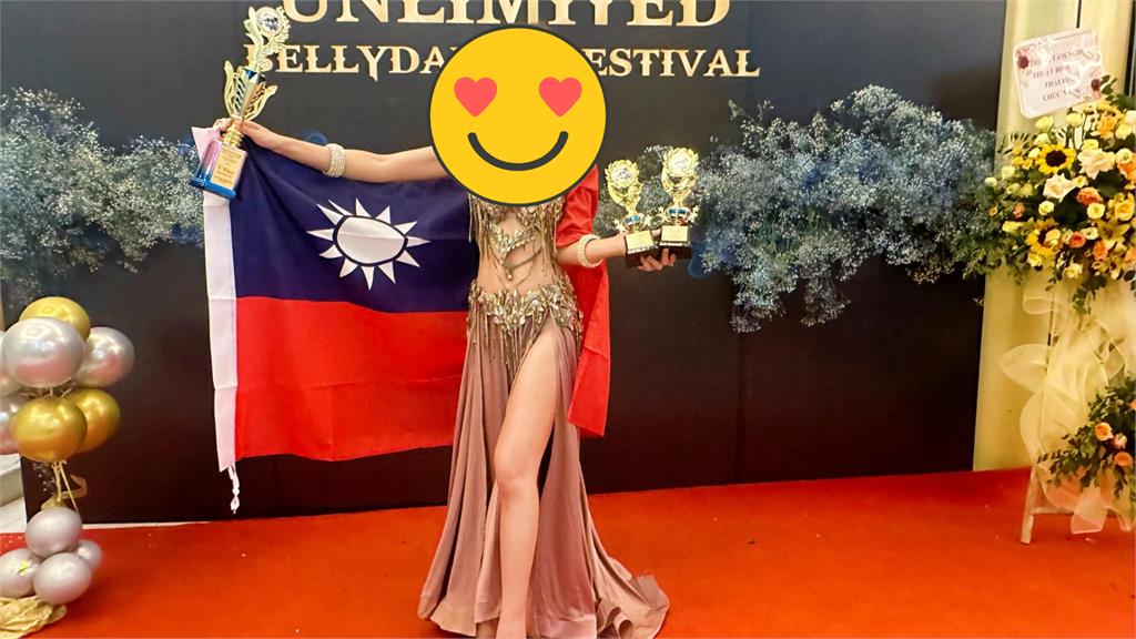 「台版娜美」肚皮舞國際賽奪3金!身披國旗照曝光