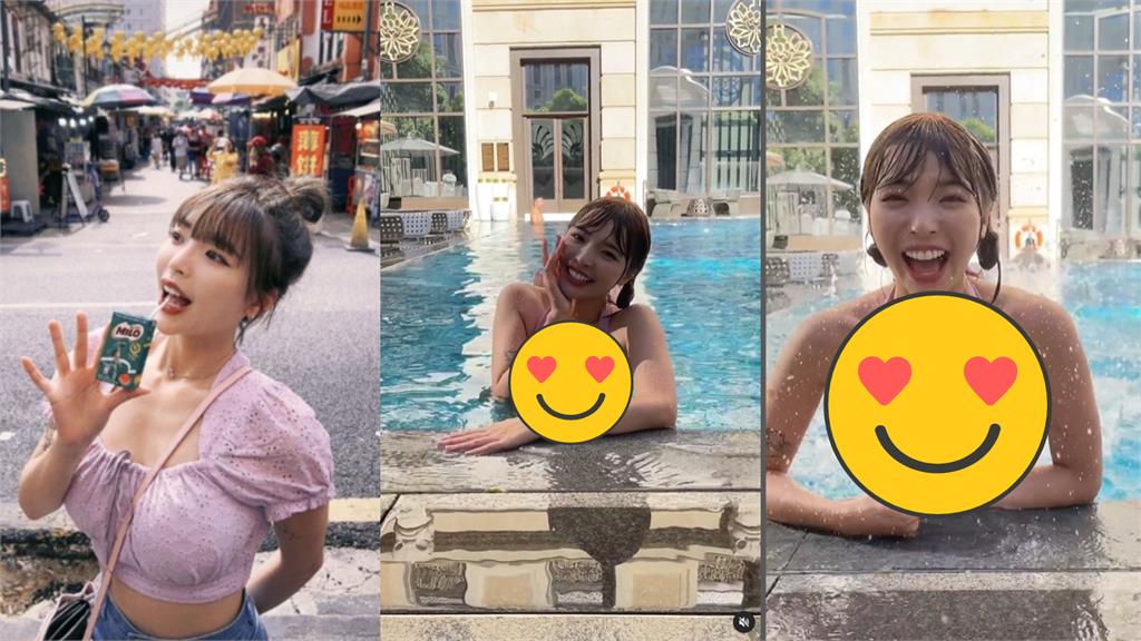 阿圓穿「膨風比基尼」游泳!彈跳起身巨獸衝擊螢幕