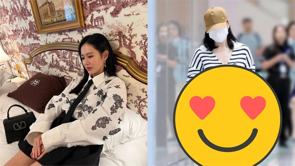 孫藝真產後搭機「隔空夫妻裝」閃爆!網驚:太會