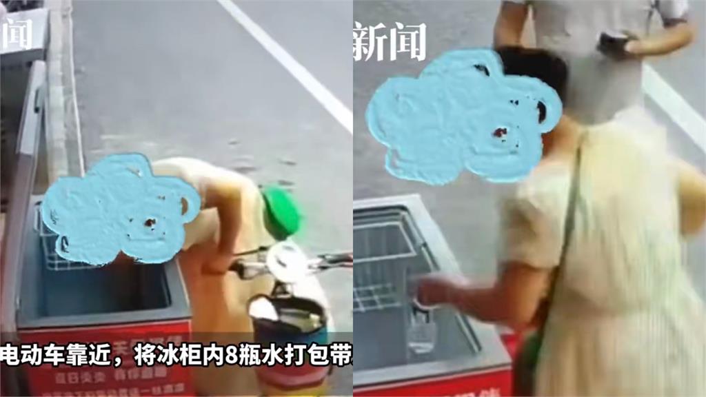 她狂掃愛心礦泉水 被制止還嗆:不是免費嗎?