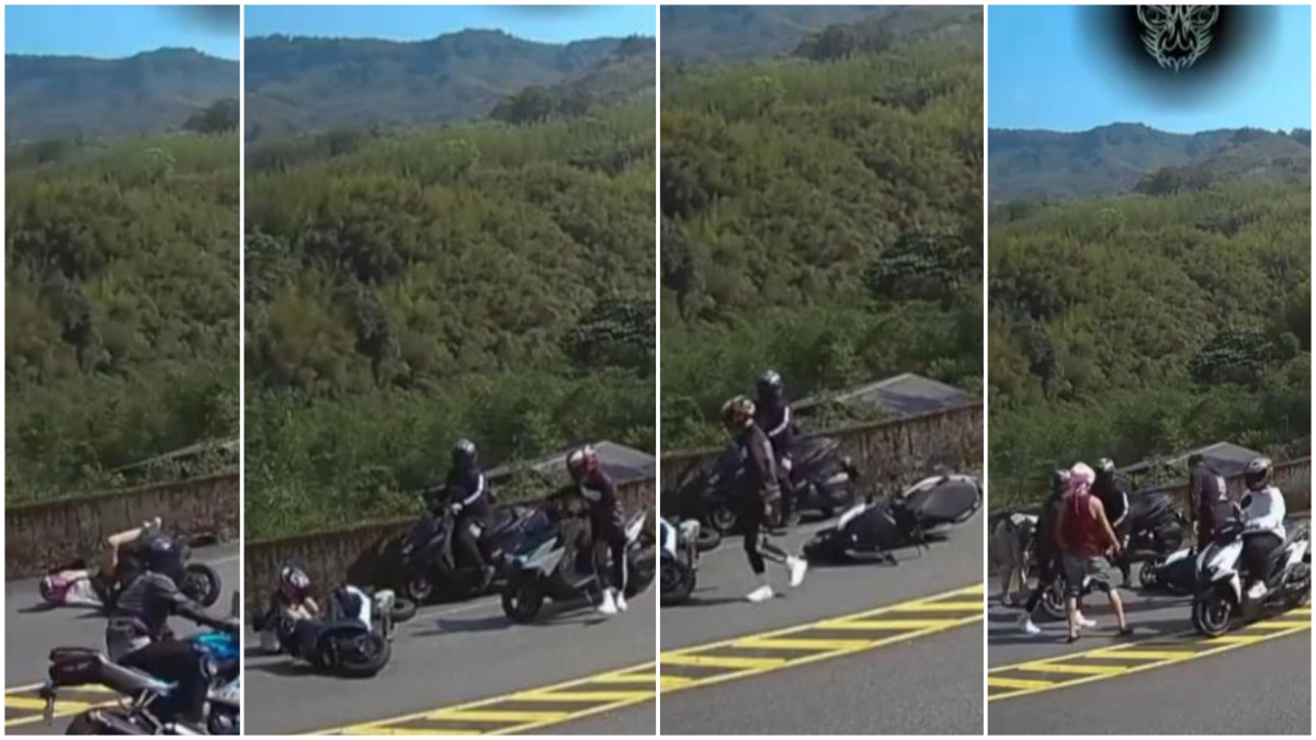 【有片】熱褲妹過彎慘摔 他「捨愛車」衝上前關心 FotoJet 4