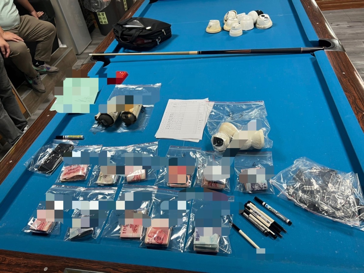 合法掩護非法!撞球館竟藏天九牌賭場 12人當場被逮 S 7291151
