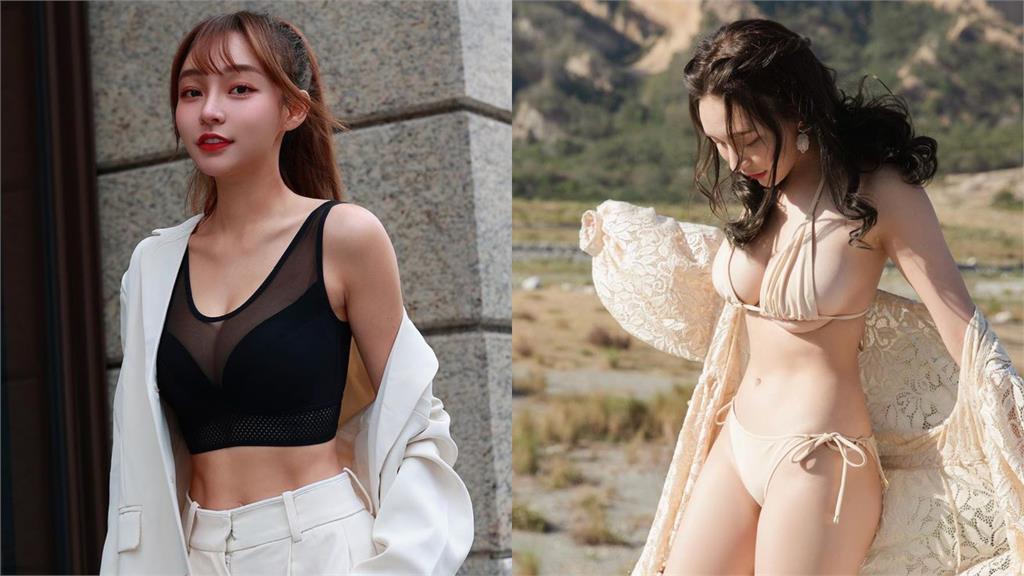 林襄仰頭解渴挺身大暈眩!超短裙直逼「危險地帶」