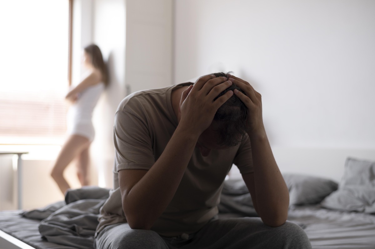 bad sex concept with upset couple