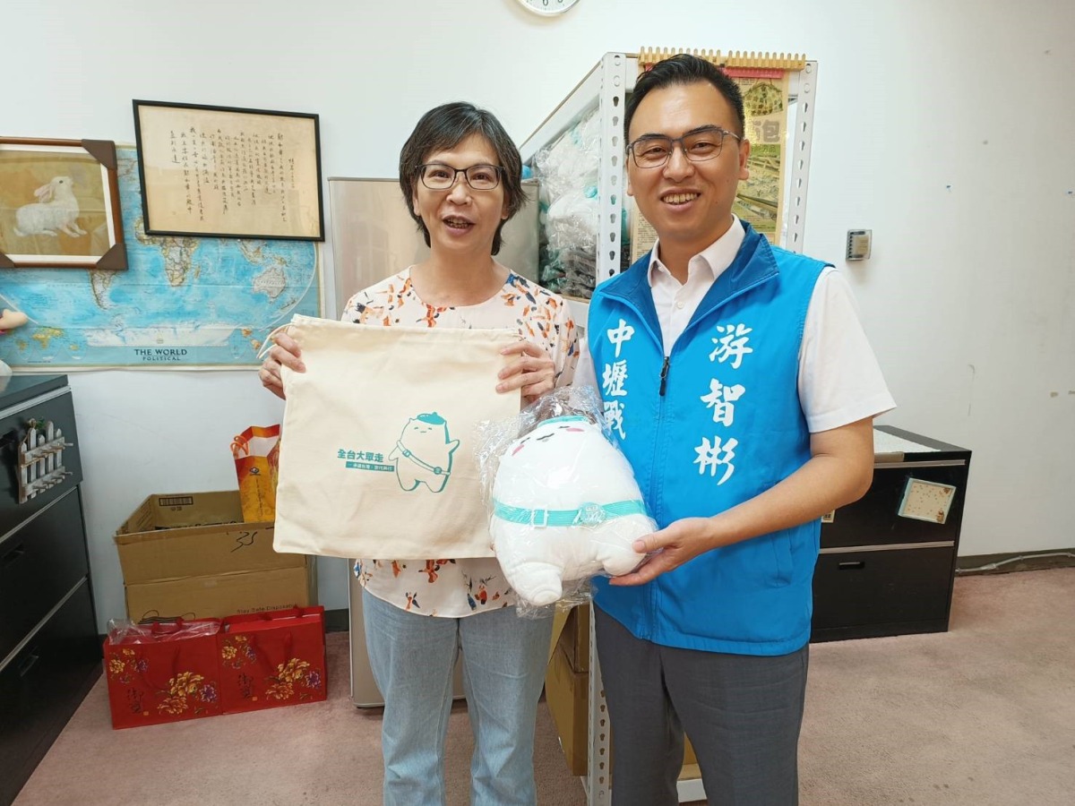 中壢立委參選人游智彬拜訪蔡壁如 盼帶給台灣人更好的選擇 messageImage 1689753943466