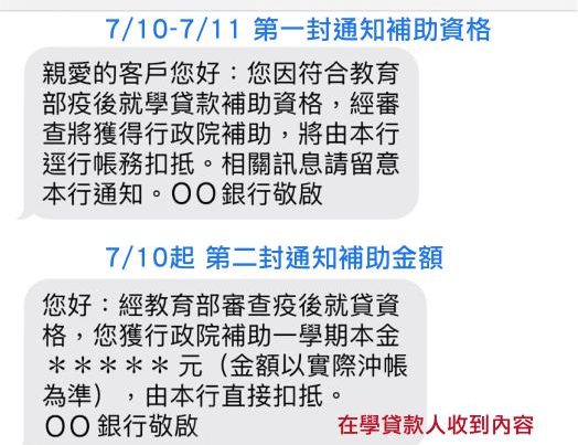 疫後學貸補助開跑 符合資格者今、明留意簡訊通知
