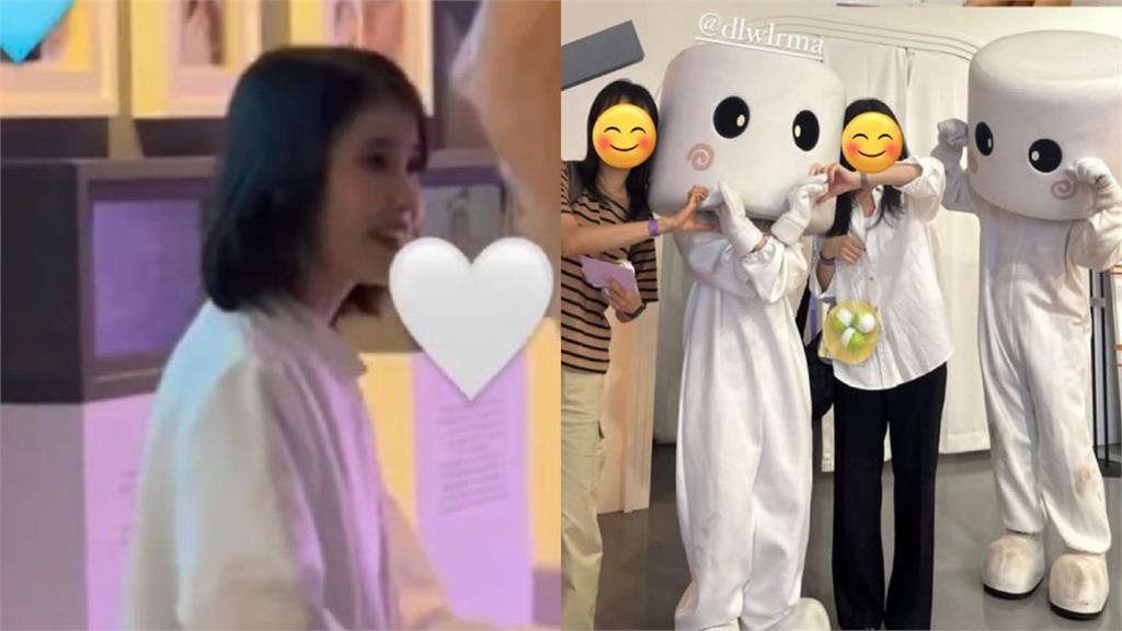 IU本人現身展覽！主動求合照　還掏卡給歌迷刷