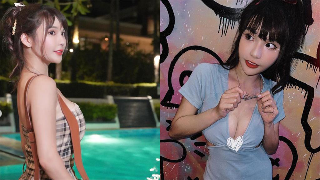 琳妲辣穿性感低平口 獨坐池邊「逆天長腿」現形