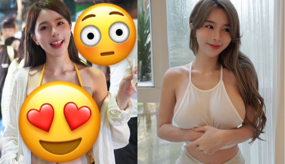 大馬DJ夜市穿「小黃」比基尼!拿超大1支網嗨翻