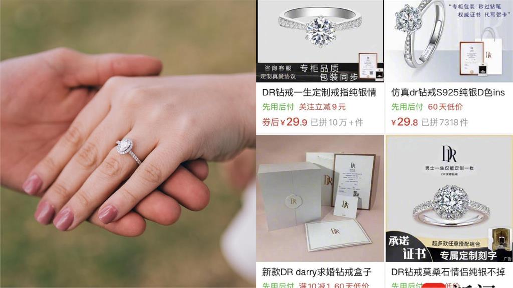 中國電商賣廉價鑽戒! 「1克拉176元」還附證書