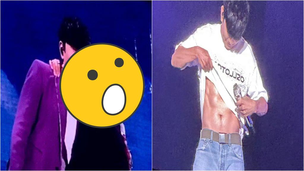 林俊傑演唱會露精壯六塊肌 竟遭大咖女星「強吻」