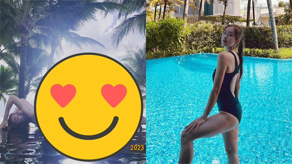 張棋惠辣穿挖洞比基尼!「高難度姿勢」挺出完美弧形