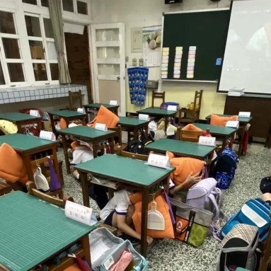 921國家防災日前夕 蘆竹消防前進校園舉辦地震演練