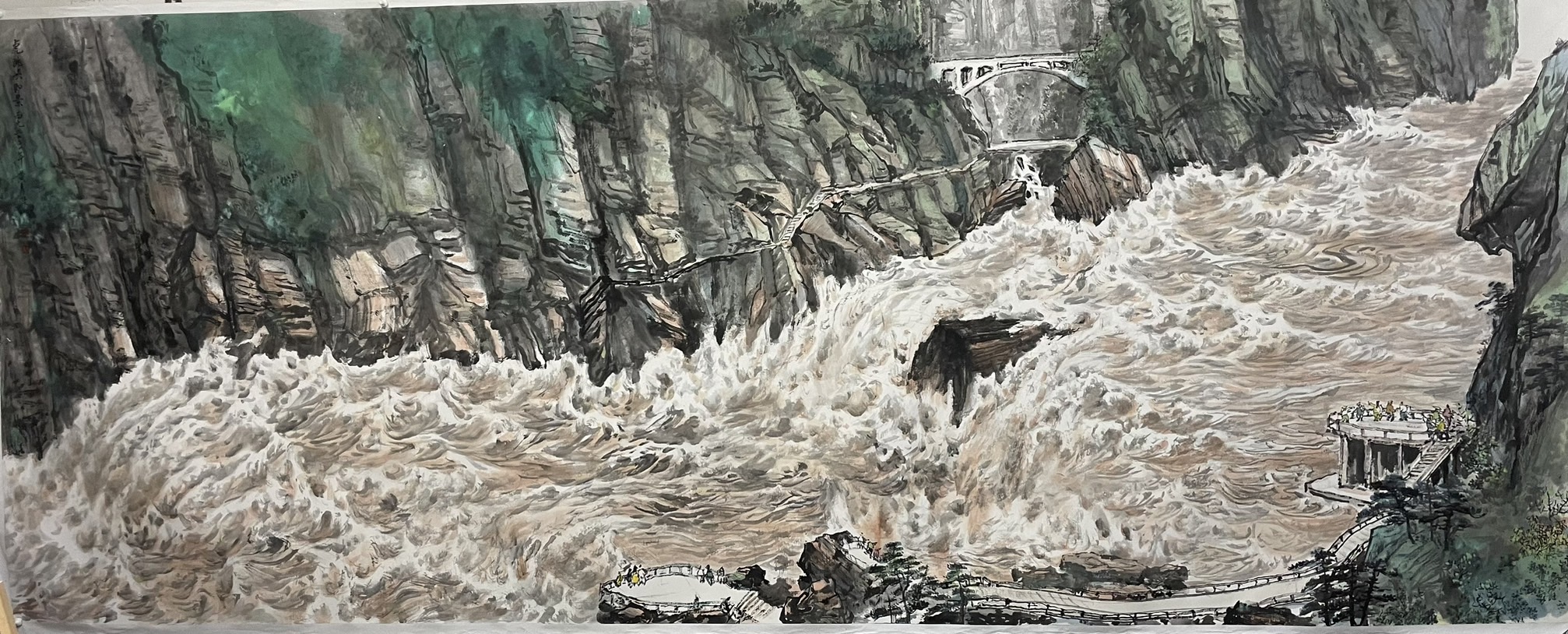 黃秀傑水墨創作展9/20起桃園文化局登場 生動描繪台灣地方海濤 黃秀傑作品2 0