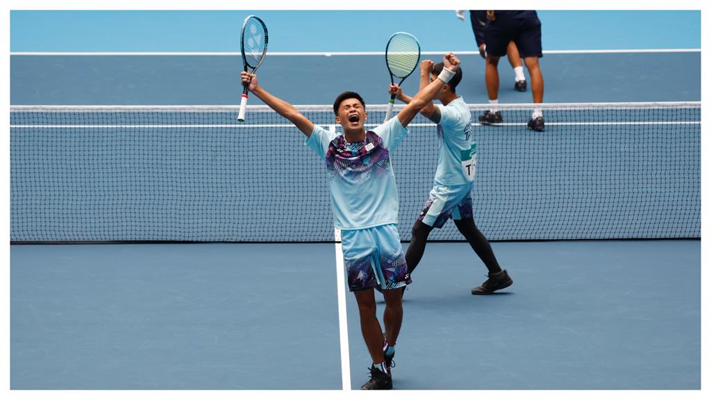 台灣隊好棒!軟網男團直落2印尼前進金牌戰