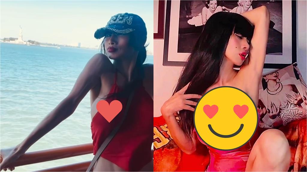 白靈紅色小肚兜「裡面全沒穿」 網驚:不敢看了