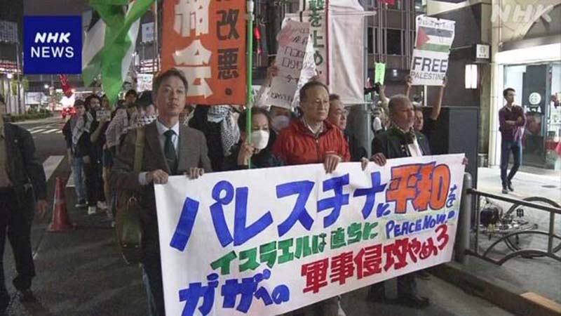 抗議以色列對加薩的攻擊 東京示威呼籲停火 202311206548830