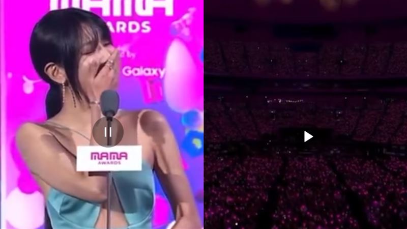 秀英見台下粉紅燈海 想起少時9年前泛淚