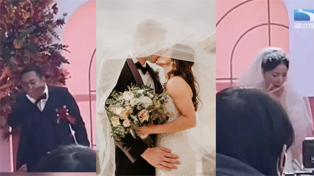 新人婚禮接吻!下秒「新郎擦嘴、新娘乾嘔」網笑翻