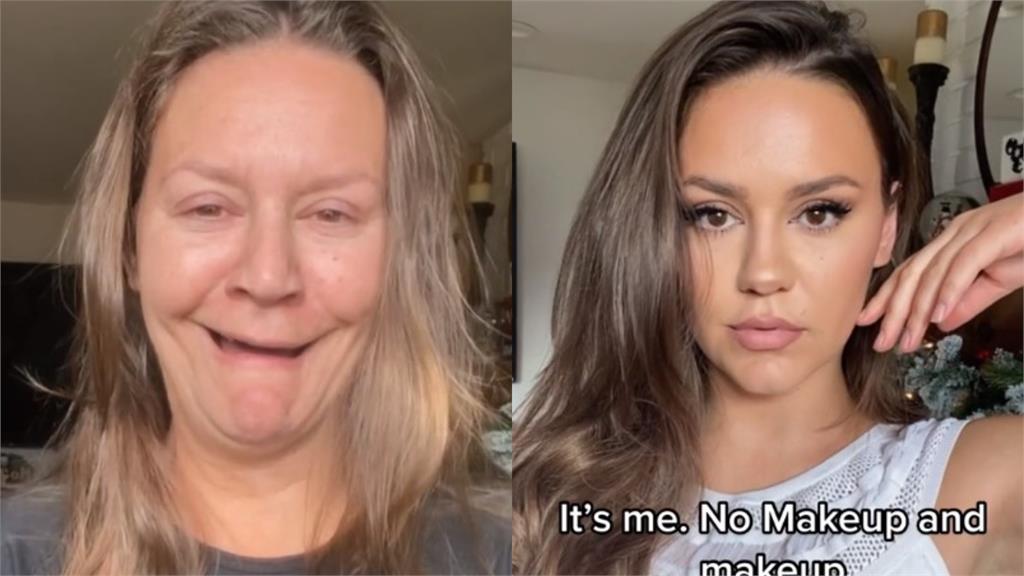 妹子靠化妝「回春」 對比嚇壞全場:岳母變老婆