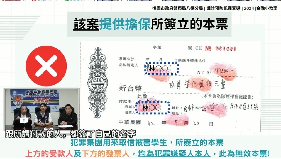 教你識詐!八德警邀藝人林藝芳、張鐵齒宣導防騙 S 21618695