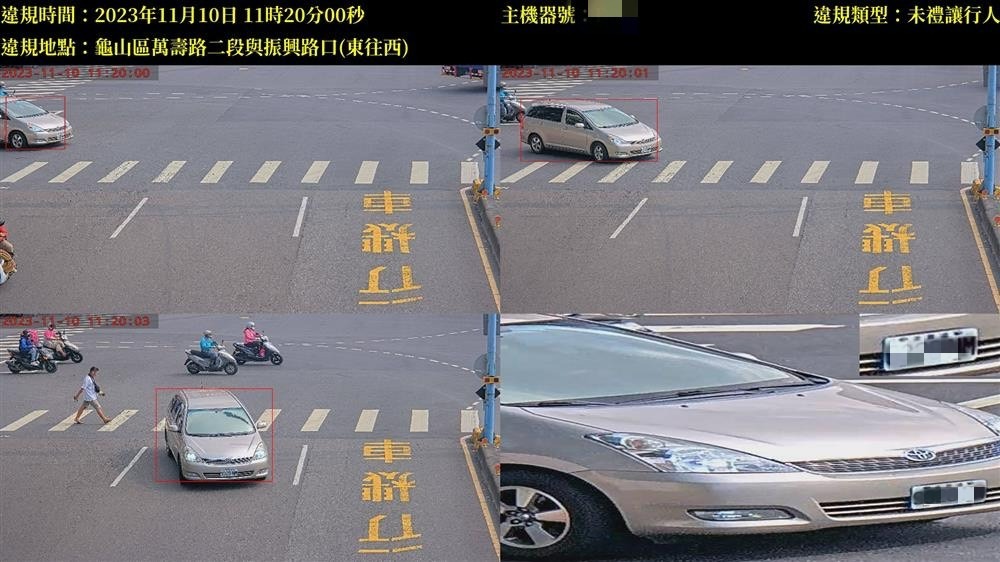 龜山、蘆竹這些路口增設未禮讓行人科技執法 12/1正式開抓 S 29777931 0