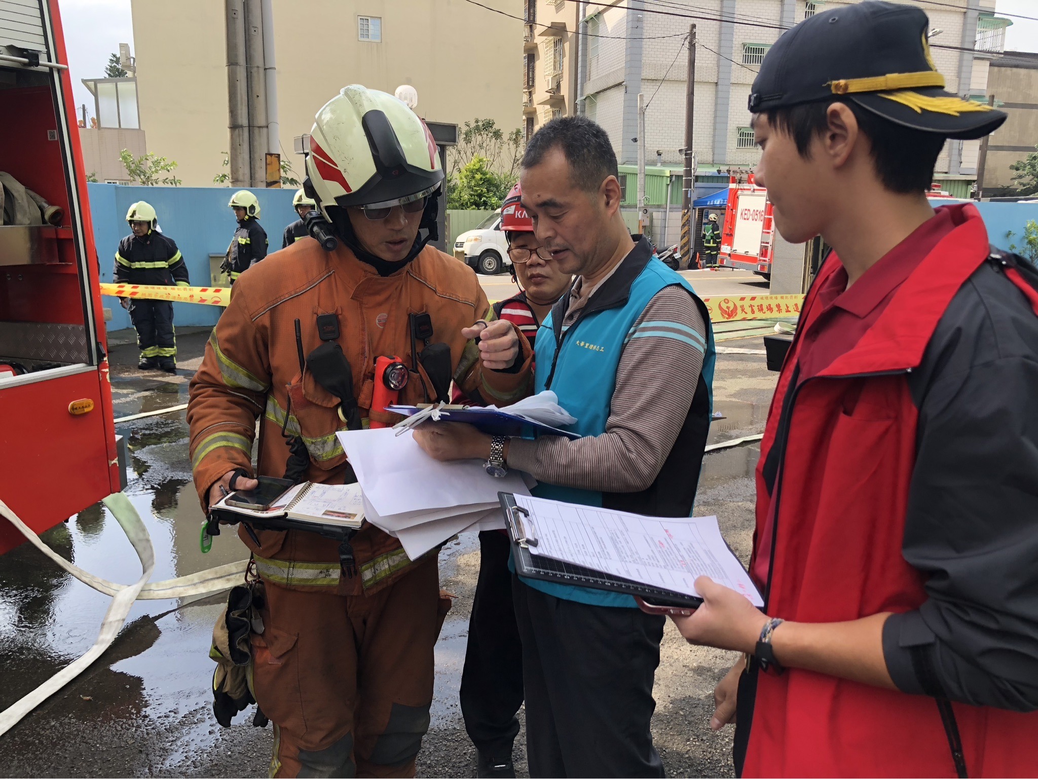 桃消圳頂分隊攜手傳產業者 火災演練強化應變能力 S 33980433 0