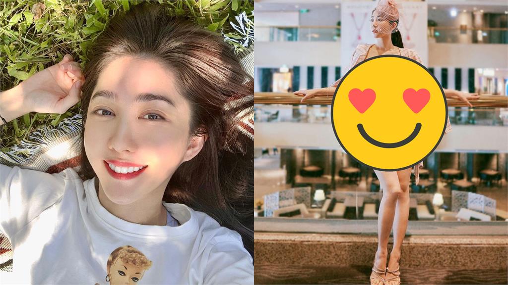 王晴粉嫩短洋裝極致緊繃!強撞女神奧黛麗赫本