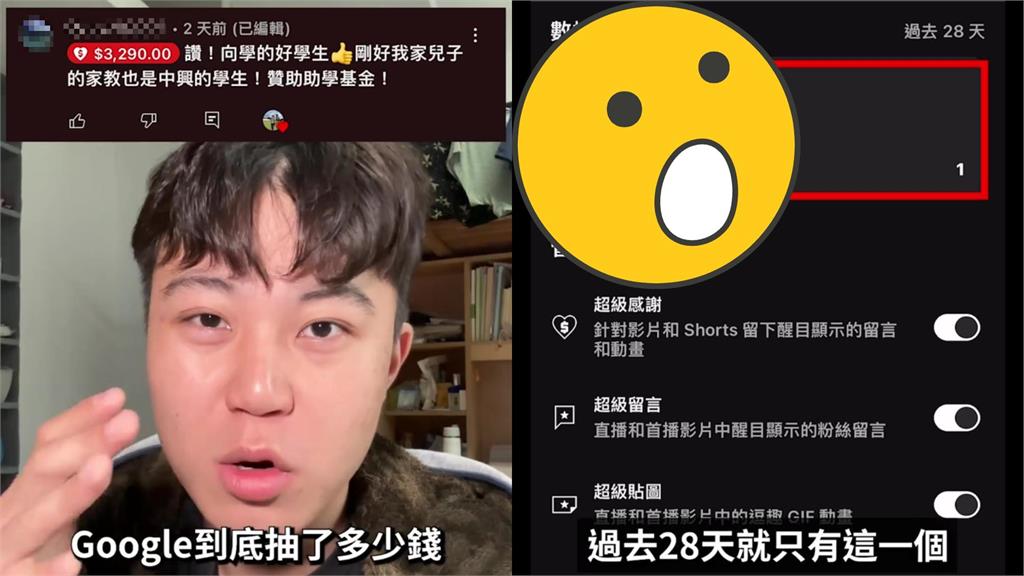 YTR曝「斗內」抽成比例!實際收益震撼網:好扯