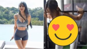 鋼琴女神健身濕透全破防！超低領口逼出SSR身材