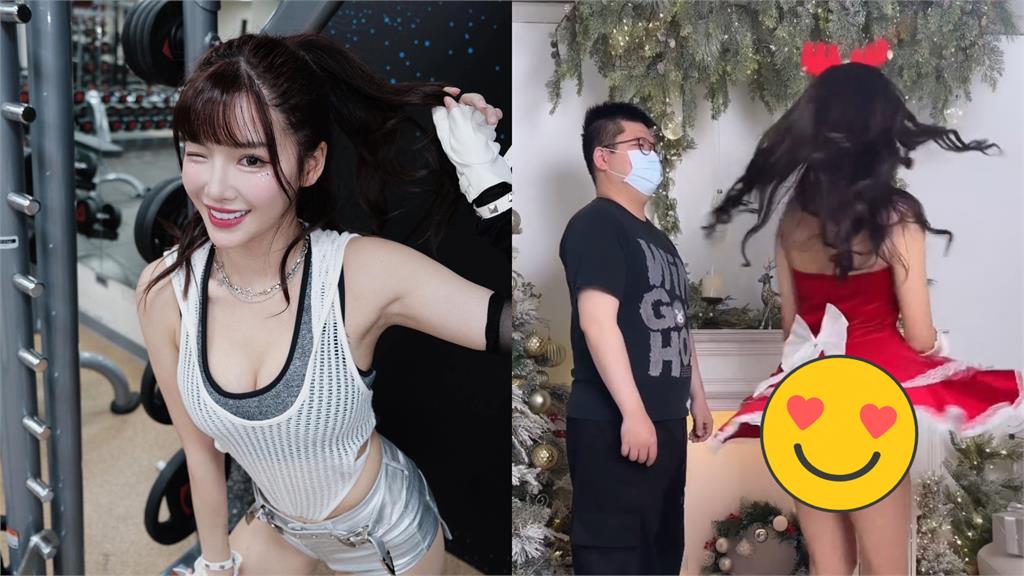 李恩菲化身耶誕女郎!激短洋裝一轉身「裙擺全起飛」