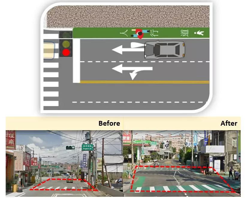 行車有禮行人先行 汽機車駕駛請停讓行人優先通行 交通局5